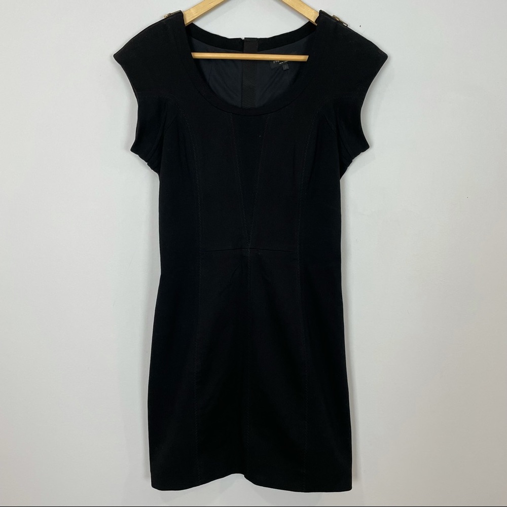 Rag & Bone Black Sheath Dress Lace Up Back